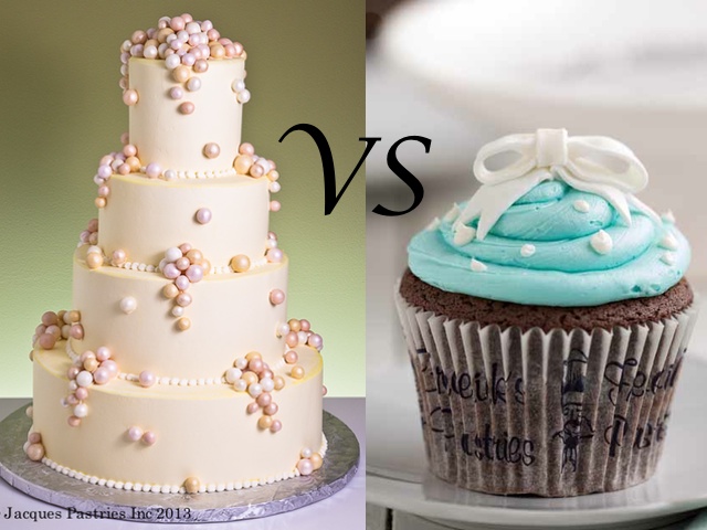 The Tastiest Rivalry Wedding  Cake  VS  Cupcakes  Pats Peak 